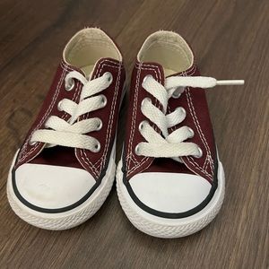 Maroon toddler converse